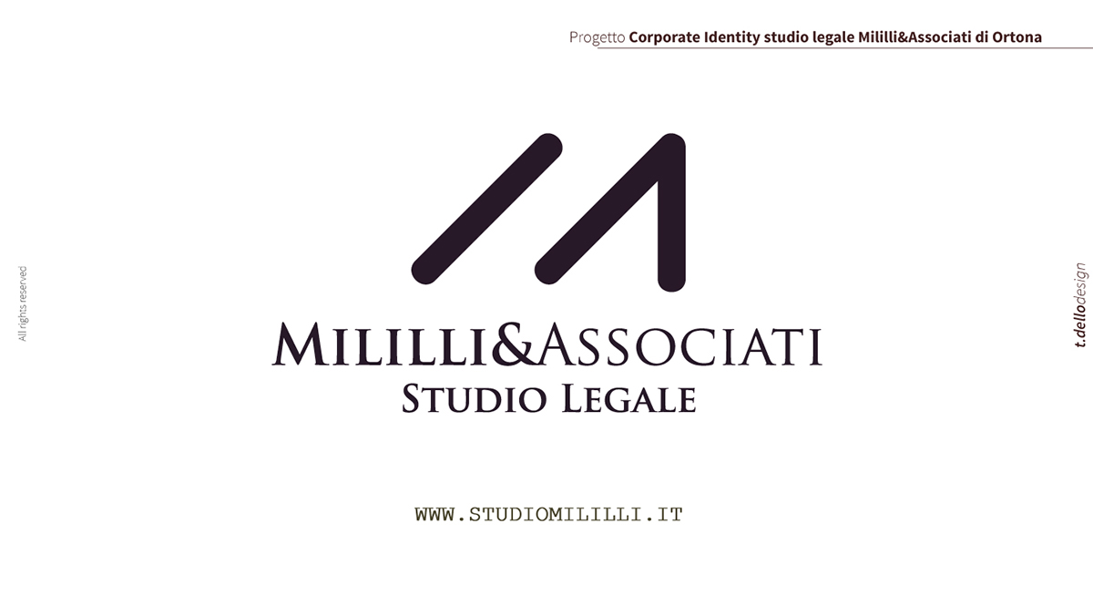 Corporate identity Mililli&Associati Logotype Mililli&Associati studio legale avvocati http://studiomililli.it