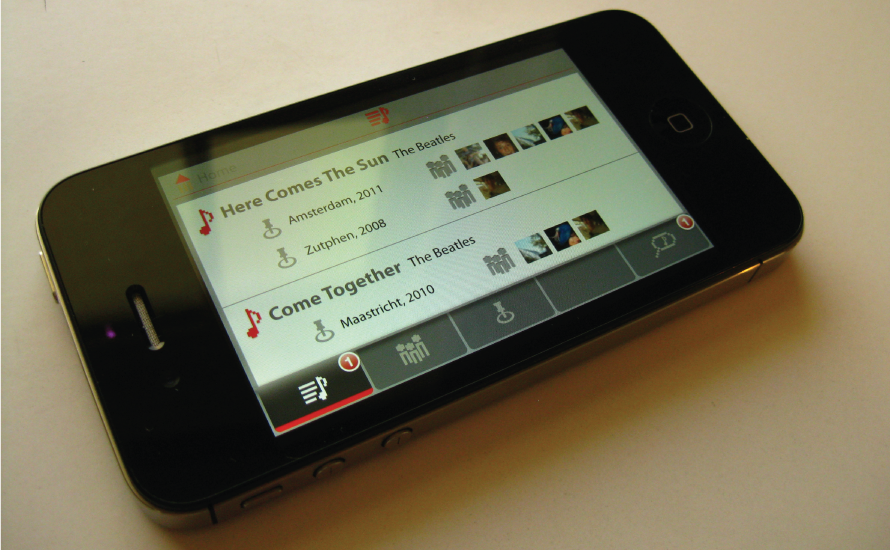 MCN  muziekcentrumnederland  iphone app digital music collections mendeldesign opus  maps  memories sharing  apps  design muziekcentrumnederland iphone app maps memories apps