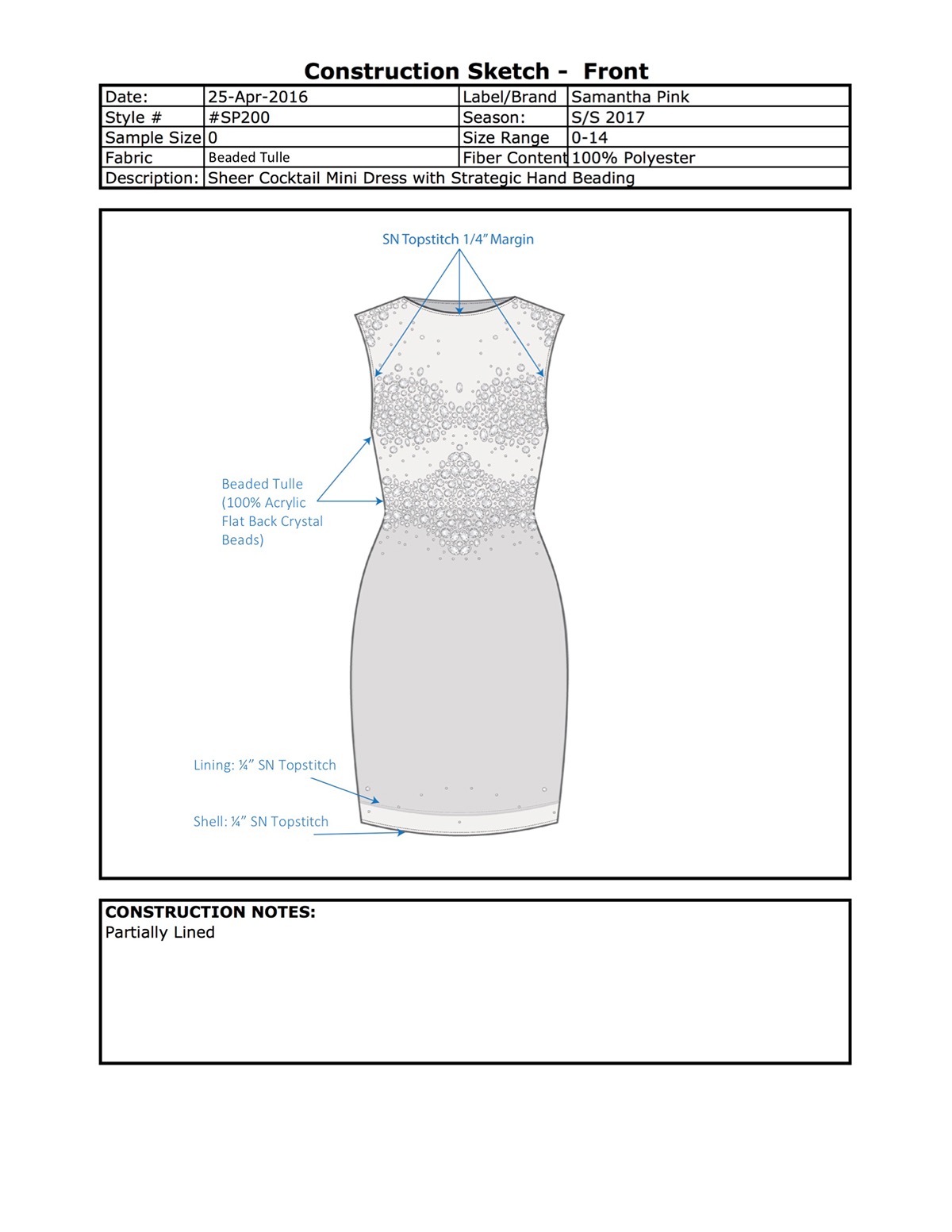 Adobe Portfolio Tech Pack Production and Sourcing Technical Design Technical Spec Packet Crystal Beading Hand Beaded Garment sequins Luxury Hand Beading luxury garment
