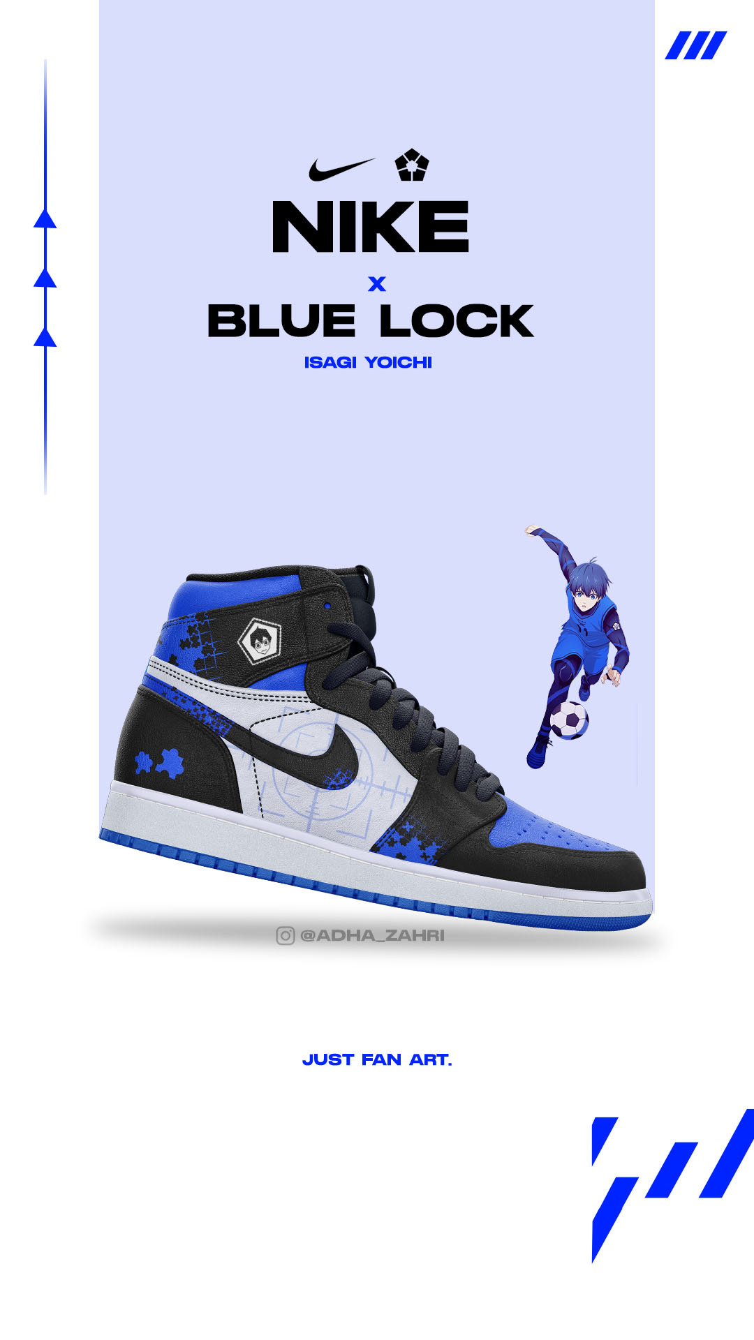 adidas Blue Lock Collaboration Nike nike air Nike Air Jordan Nike Shoes nike x blue lock shoes sneakers