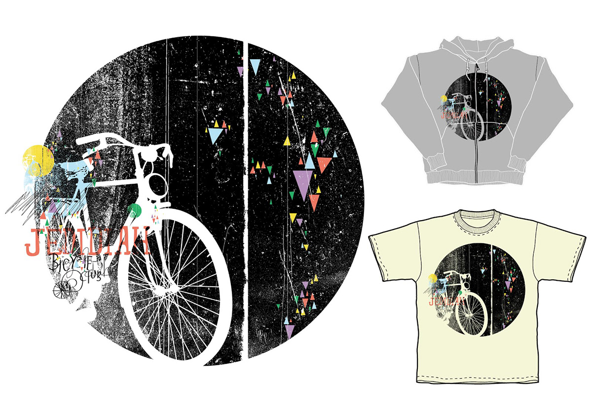 jedidiah t-shirt Bike logo pattern