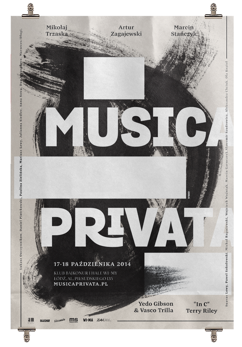 musica privata poster ivvanski Krzysztof Iwanski lodz bajkonur wima musica Privata festival 2014 gig