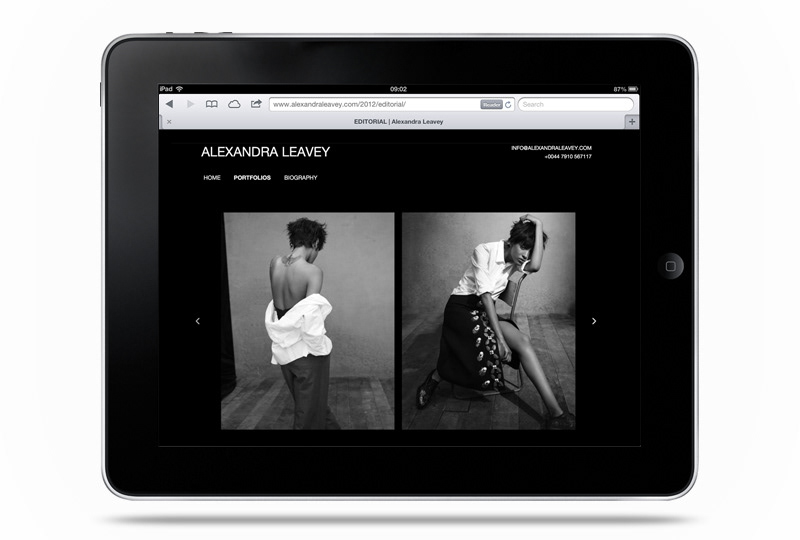 Alexandra Leavey  fashion  Tom Walsh design  Prop Designer  stylist  web design  tablet  mobile  Development  javascript