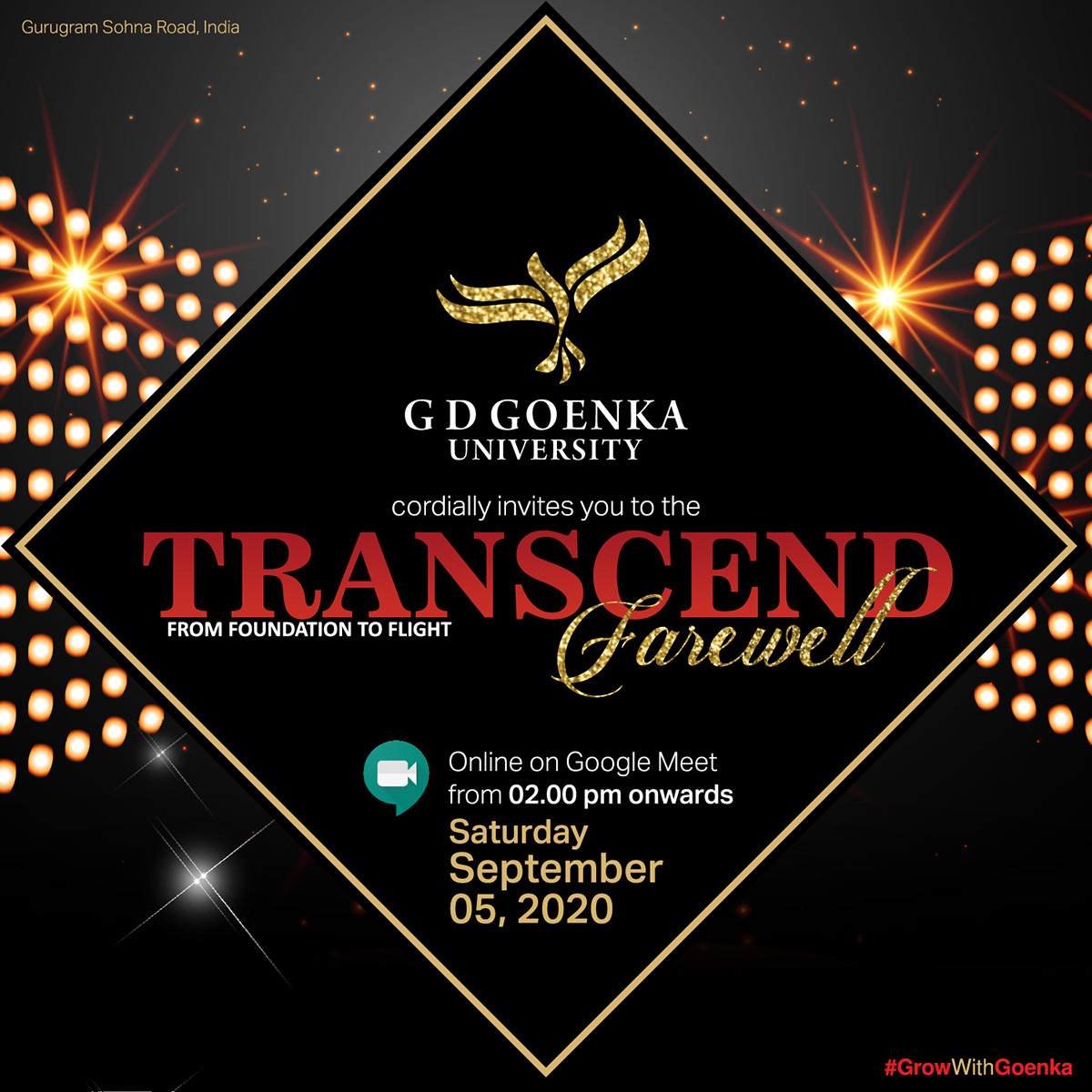 Event farewell gd goenka graphic design  invite template