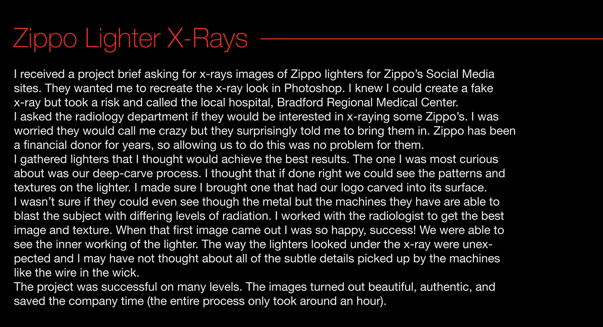 Zippo Lighters Social Media Content twitter instagram x-rays x-ray mosaic metal elements quote doodles kurt mcghee