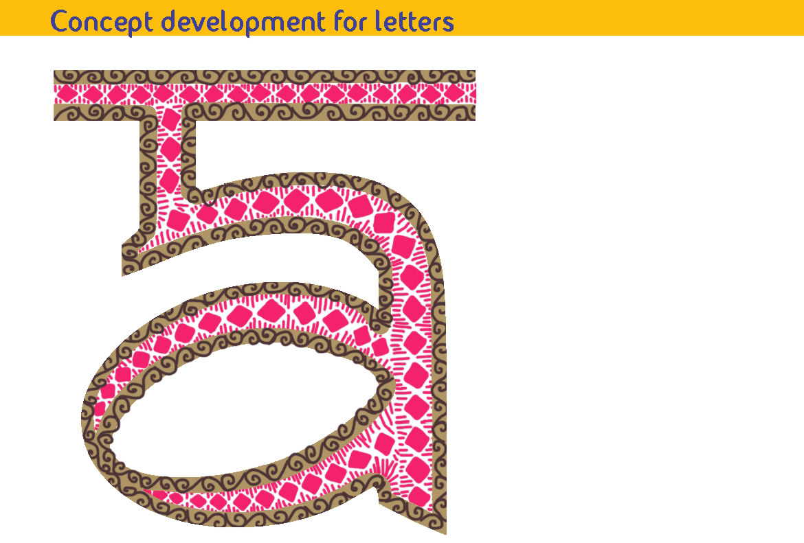 decorative letters  typography  Madhubani  India  hand drawn
