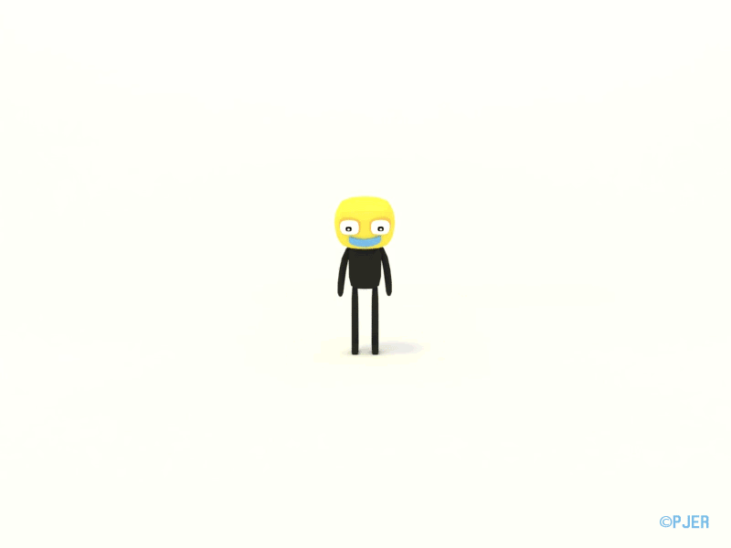 3D blender Character design funny gif loop Render