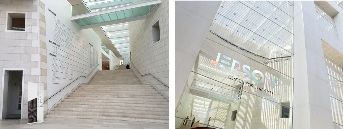 Corporate Identity brand jepson center Savannah museum identity SCAD visual identity iridescent color Stationery sleek modern holographic foil contemporary