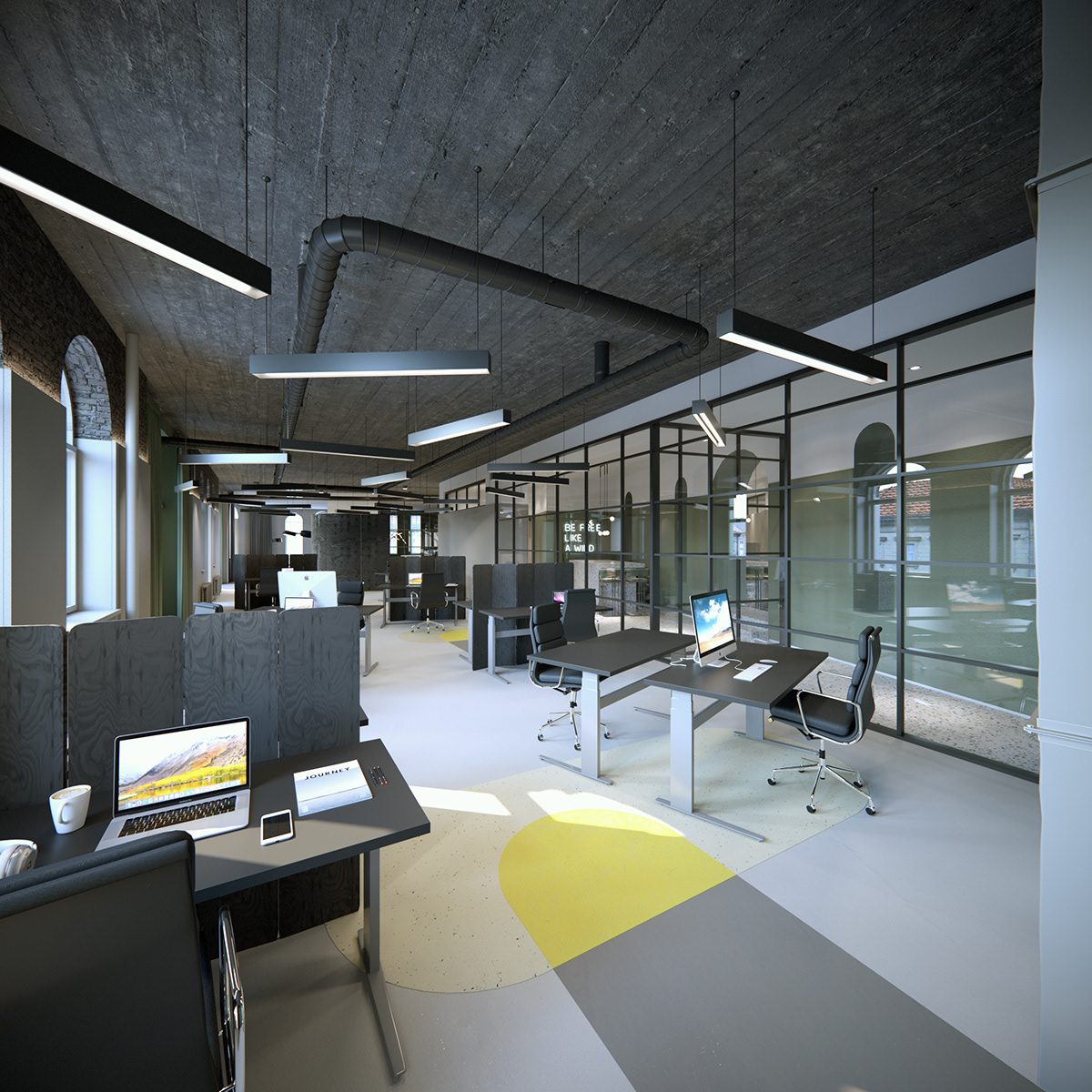 Interior officedesign interiorarchitecture visualization