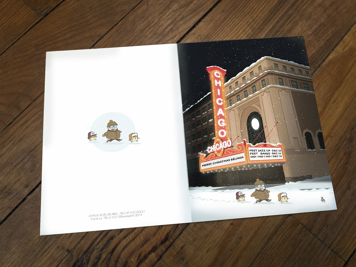 chicago hiver winter greeting card PRS of GGI Zembrouille