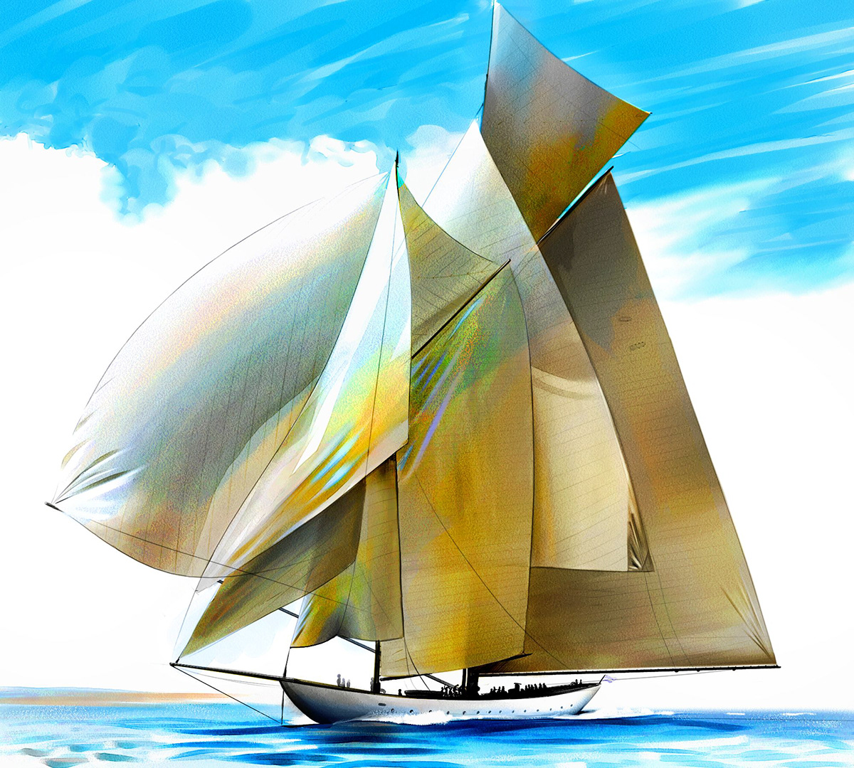 American cup canvas yacht canvas