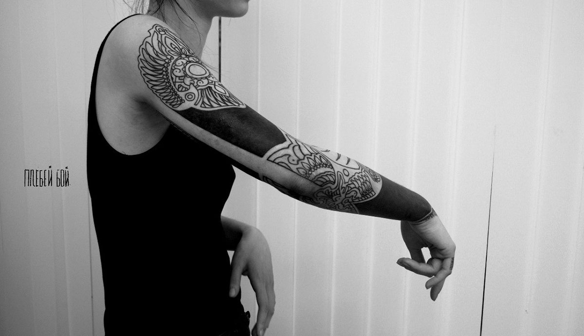 tattoo black White dotwotk linework darkart