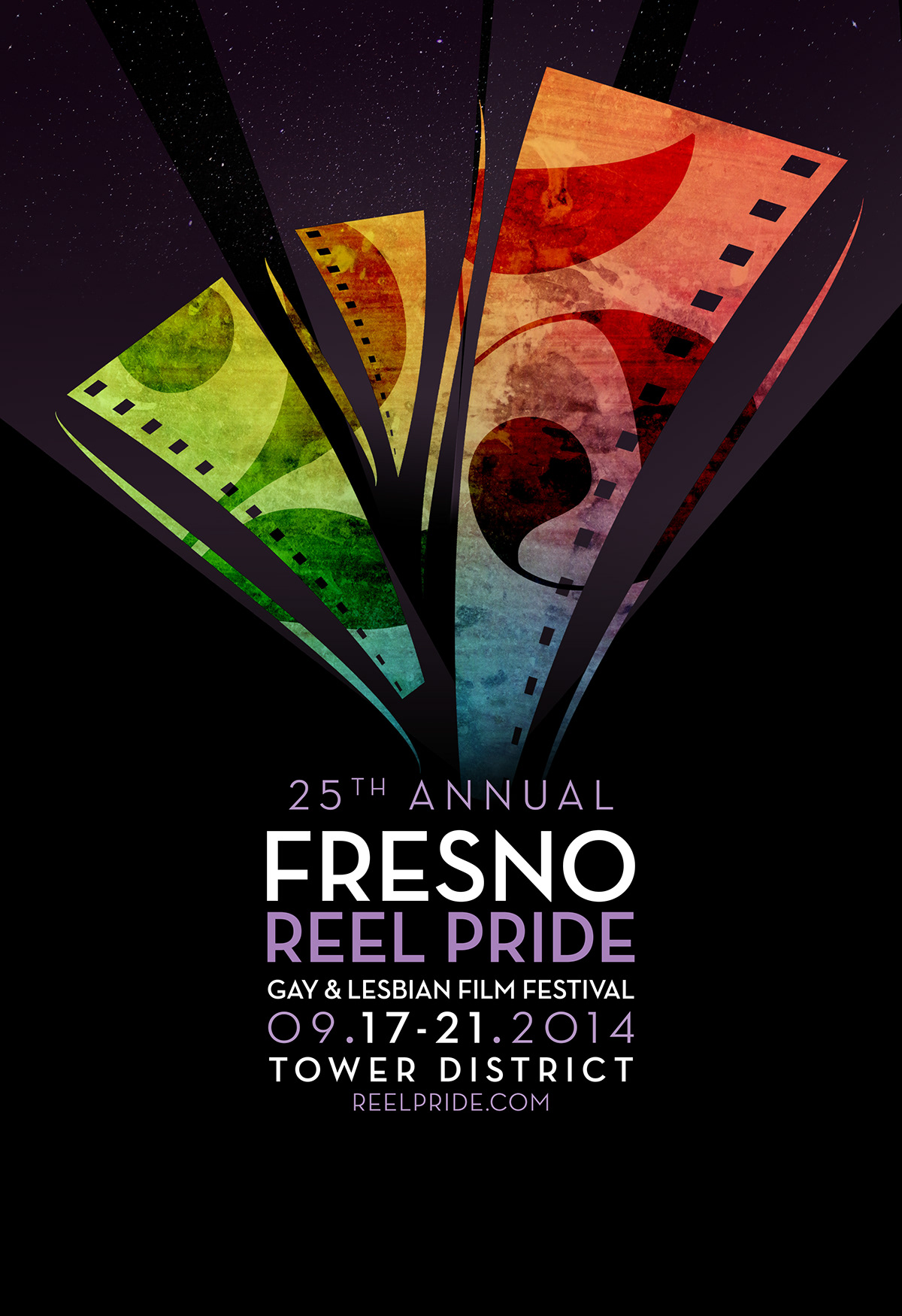 campaign poster logo identity annual image Fresno reel pride LGBT film festival
