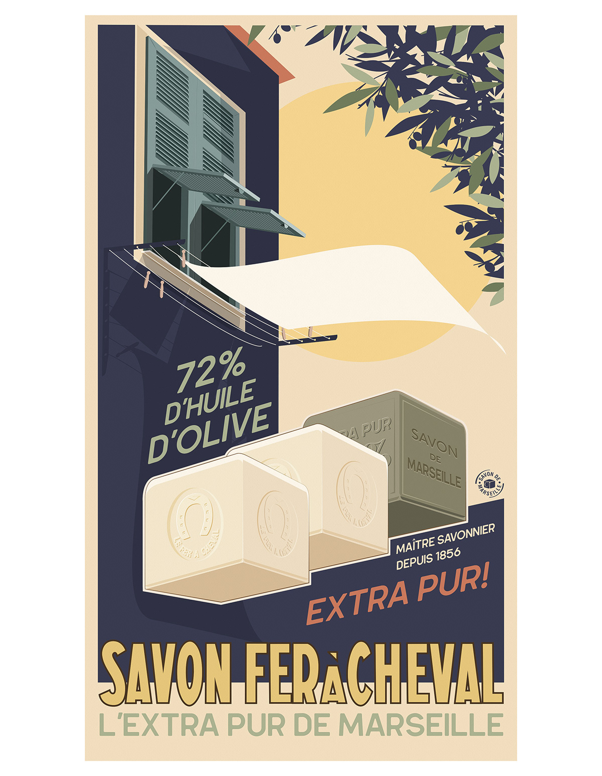 fer à cheval lecoupdulapin marseille poster savon Savon de Marseille savonnerie affiche Nice