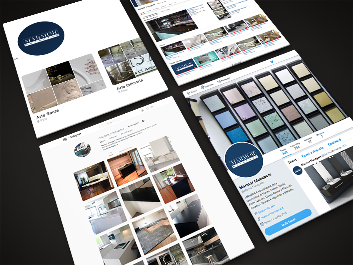 marmor menapace social media Website Design graphic design 