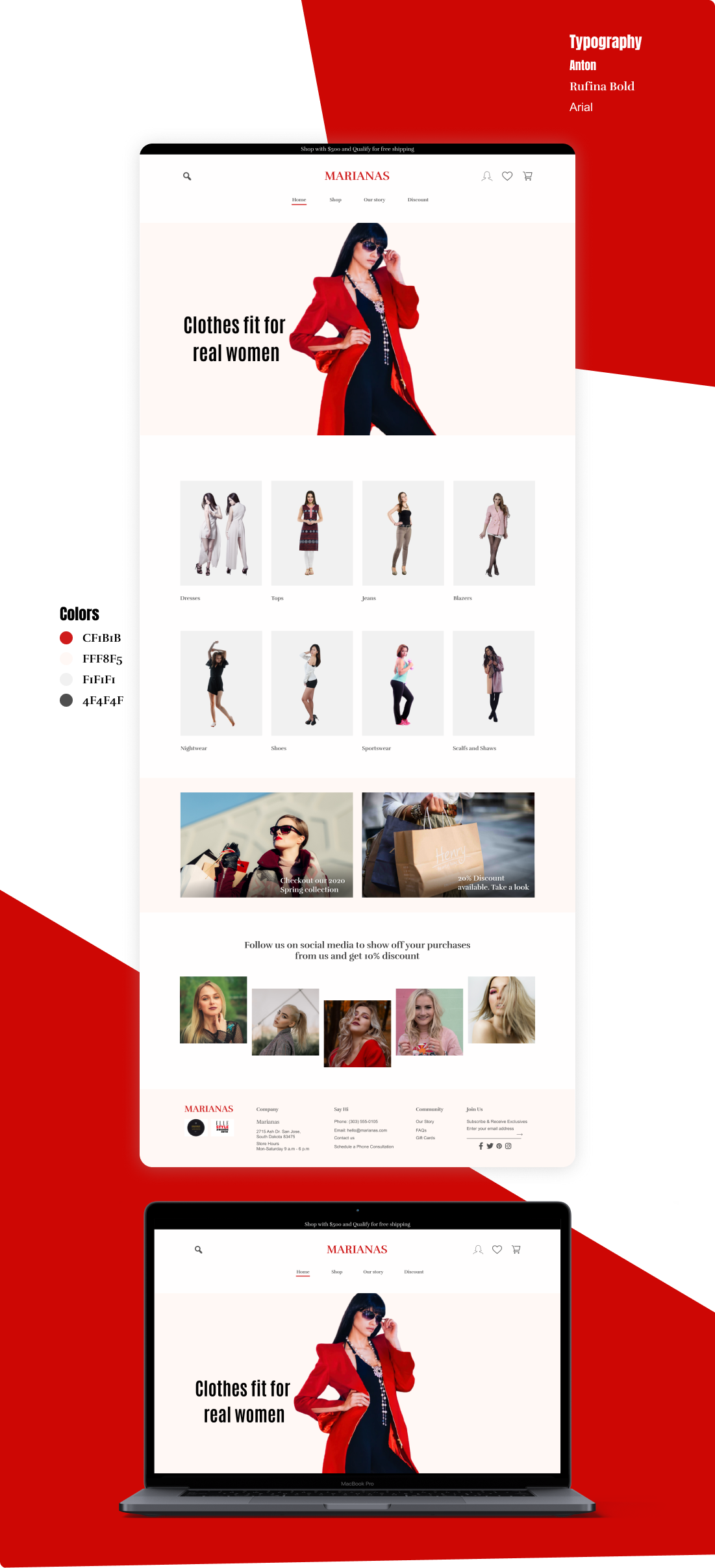 e-commerce e-commerce store landing page online store onlineboutique ui design web-design
