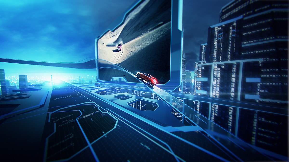 Mercedes Benz vr Oculus Rift Samsung Gear 3D GLE 500 3dsmax aftereffects Ae Virtual reality creative car future hitech concept