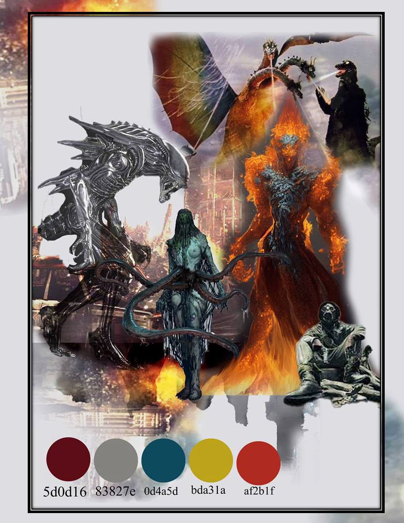 presentation aliens fantasy concept art Character design  Digital Art  ILLUSTRATION  adobe illustrator mutants post apocalypse