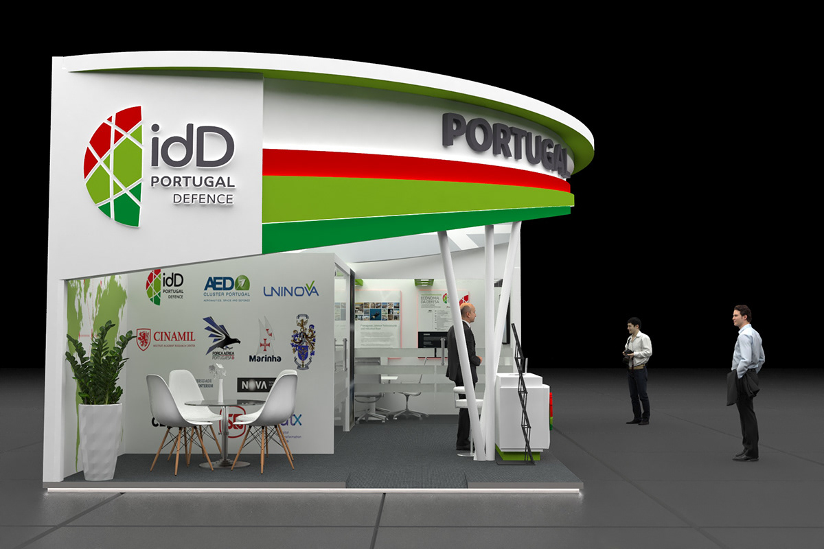 3D booth Defence design edex Exhibition  expo Military Portugal Stand