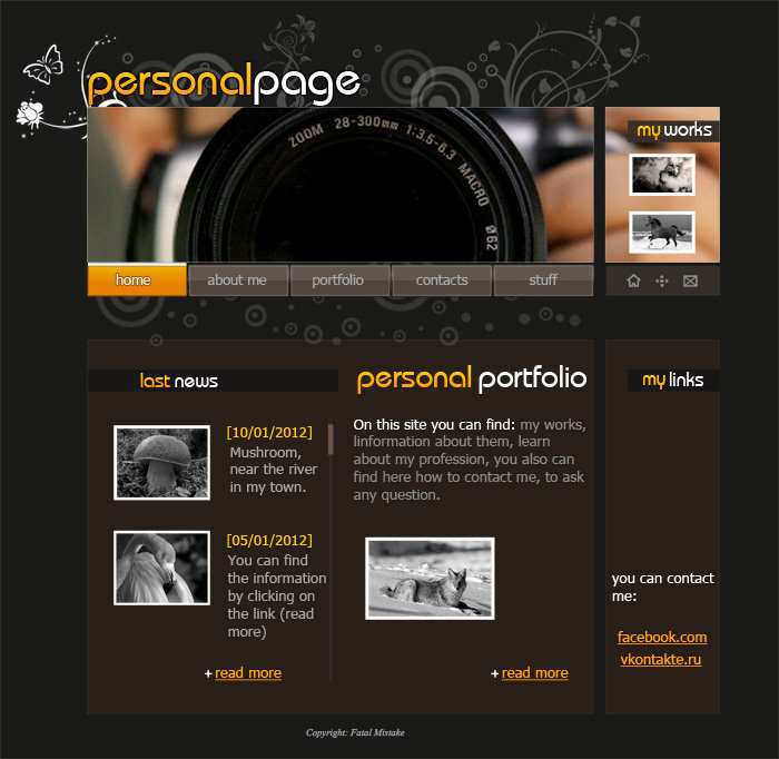 personal portfolio photographer