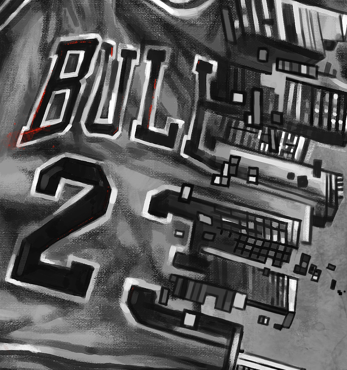 jordan NBA chicago bulls basketball sports art adobe photoshop digital painting Behance wacom