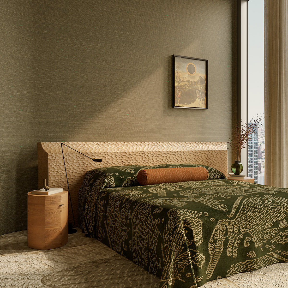 interior design  Luxury Design residential visualization archviz newyork Brooklyn bedroom design living room sivakpartners