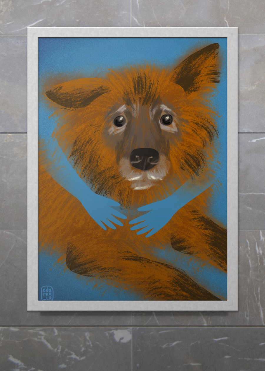 animals illustration dog Editorial Illustration nft portrait poster puppy ukraine