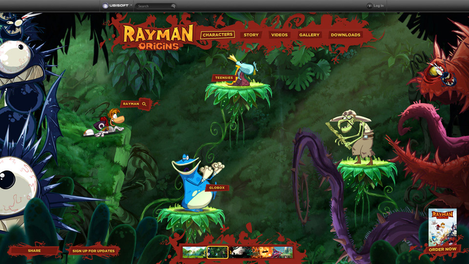 Web game Rayman design