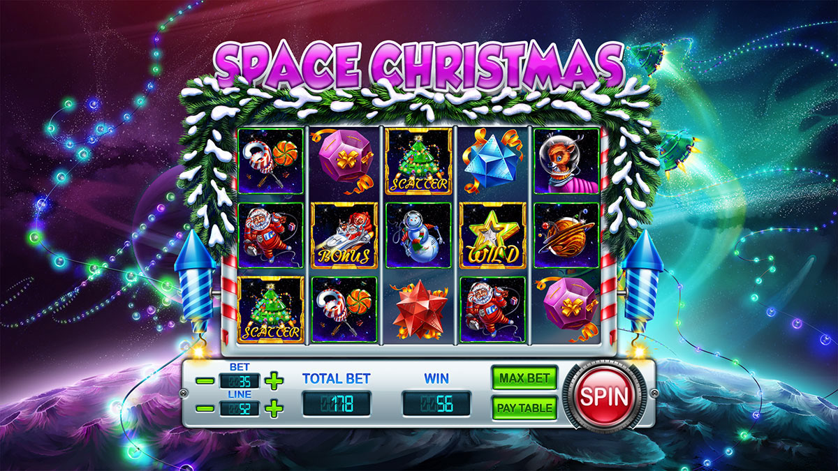 Casino games Slot Design online slot Online Games Game Art slot art new year Christmas holidays miracle