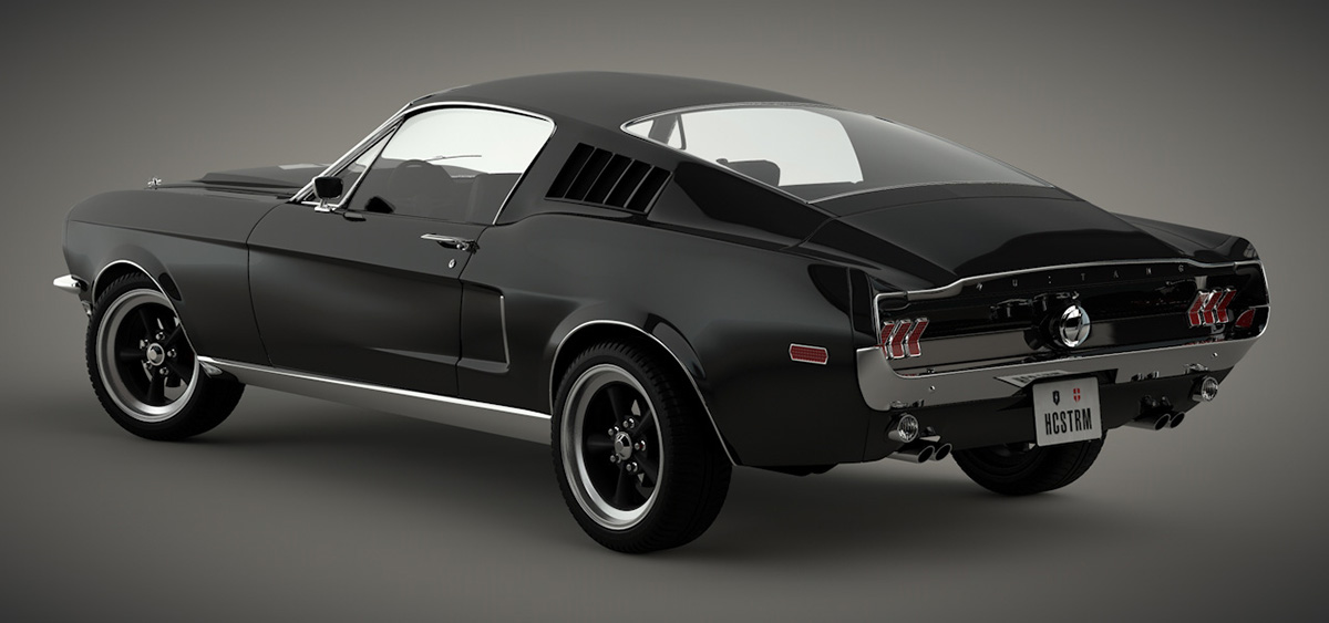Mustang  Car Auto 3D cinema 4d