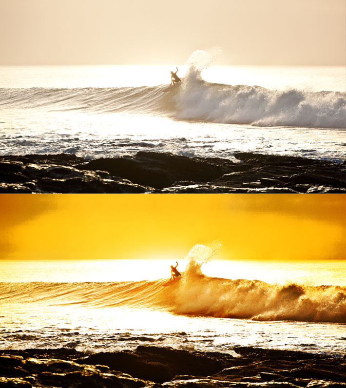 Image manipulation Surf waves vivid