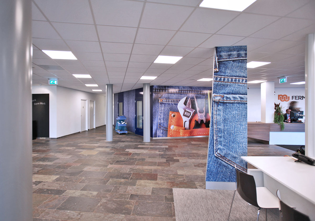 Klaas Vermaas Interior interieur vormgeving Theme Design The Netherlands Nederland jeans Employment organisation employment office architect interieurontwerp
