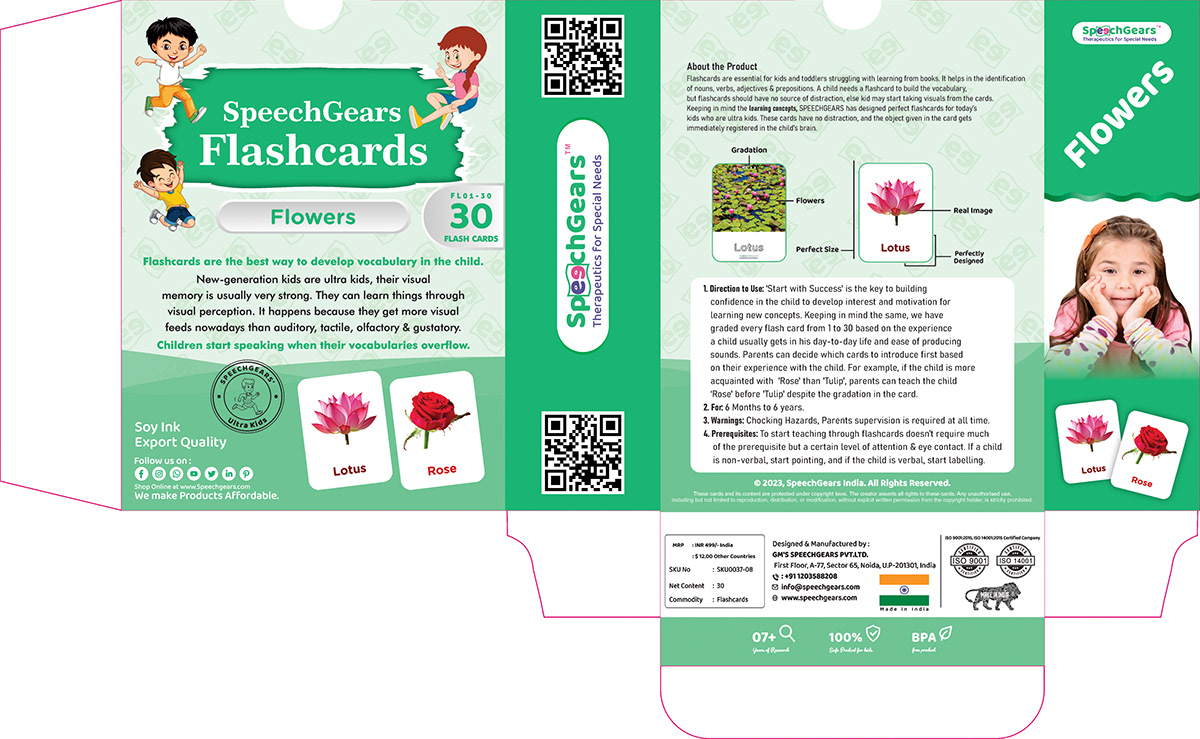 kids Flash cards card CA Flashcard speechgears