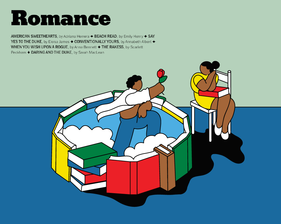 animation  book review Editorial Illustration ILLUSTRATION  Summer Reading the new york times