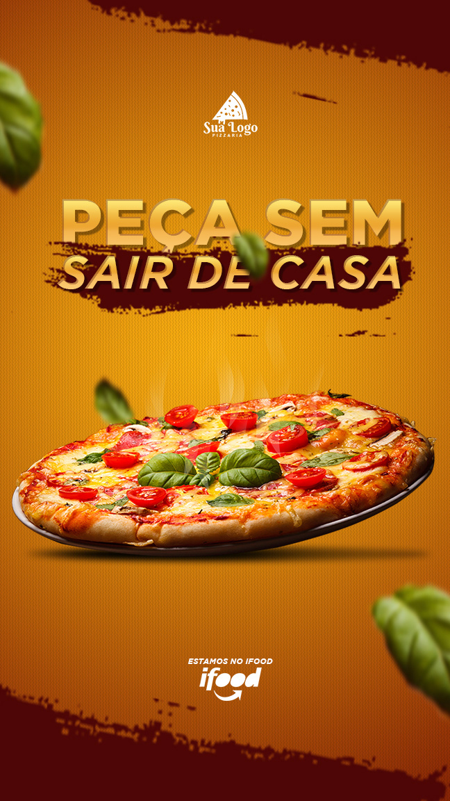 Jogo do Brasil Combina Com Pizza Social Media PSD Editável