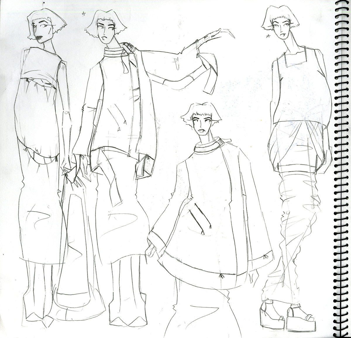 Process Book sketchbook fashion illustration fashion design