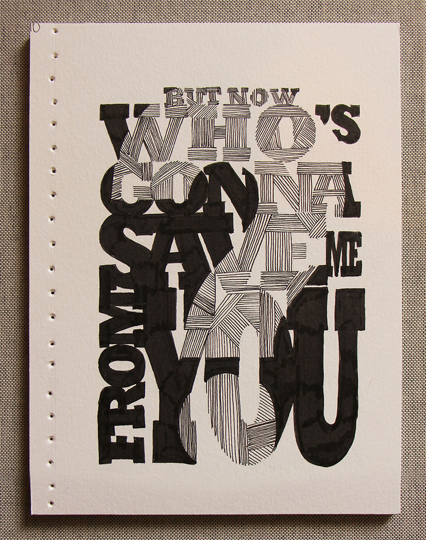 Love  lyrics  song  card  black & paper  cardboard book Booklet handmade type lettering