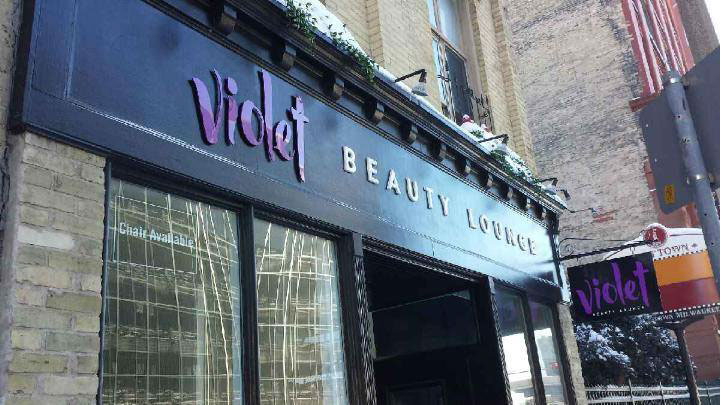 Violet Beauty Lounge Beauty Salon Logo logo hair stylist logo Milwaukee Brand Development