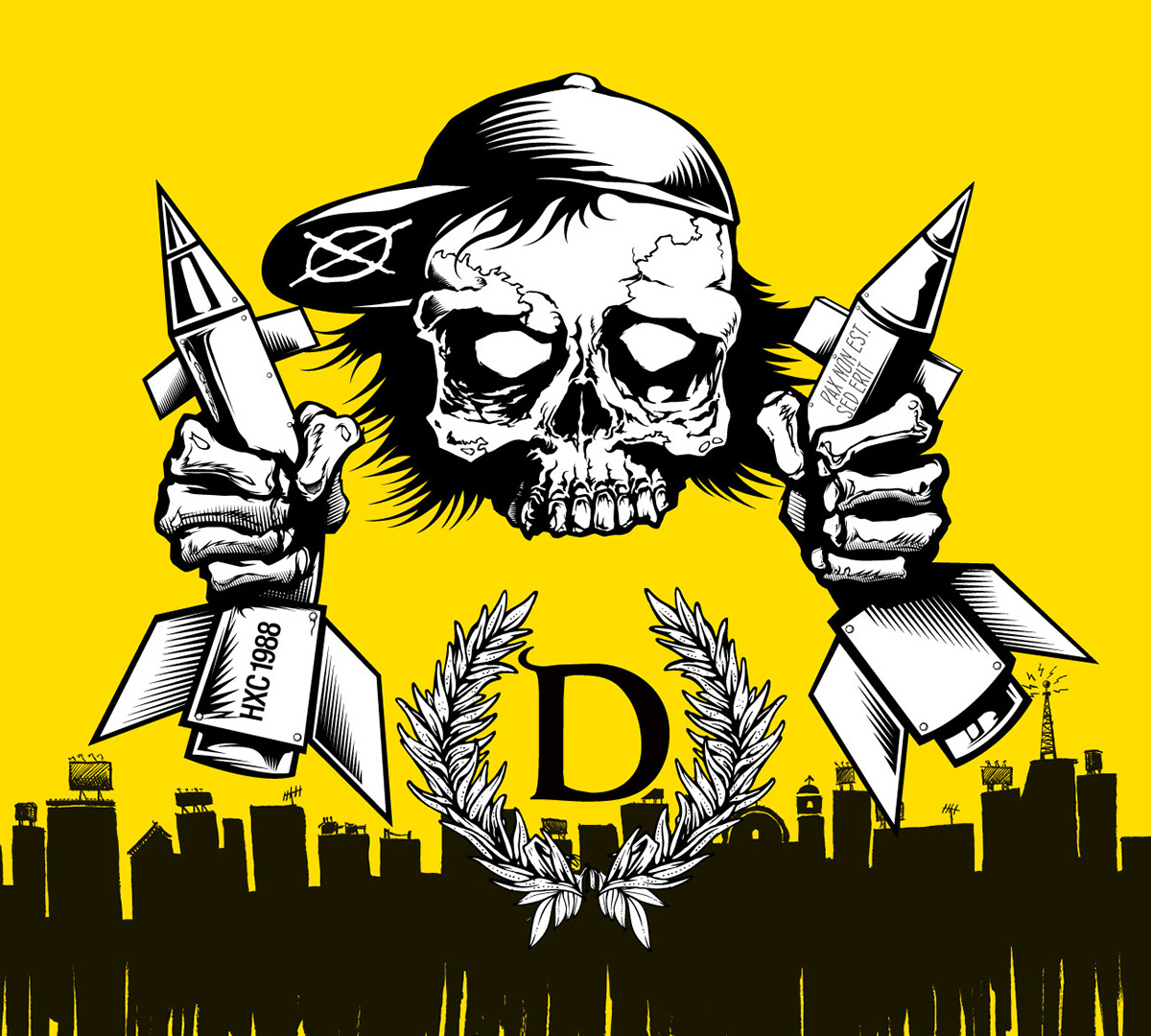 desarme hxc punk Hardcore Punk album cover skull