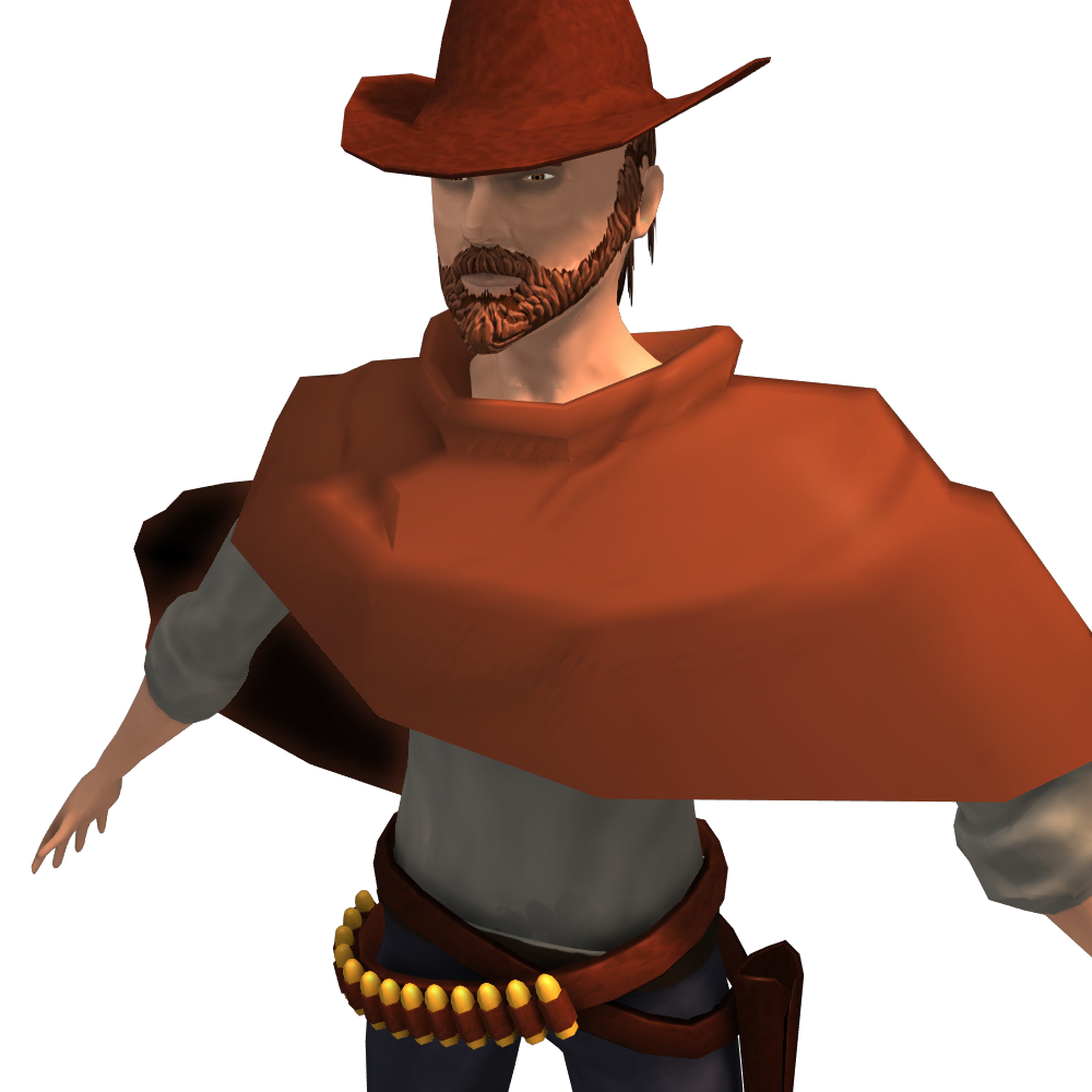 cowboy western olde charicter 3D