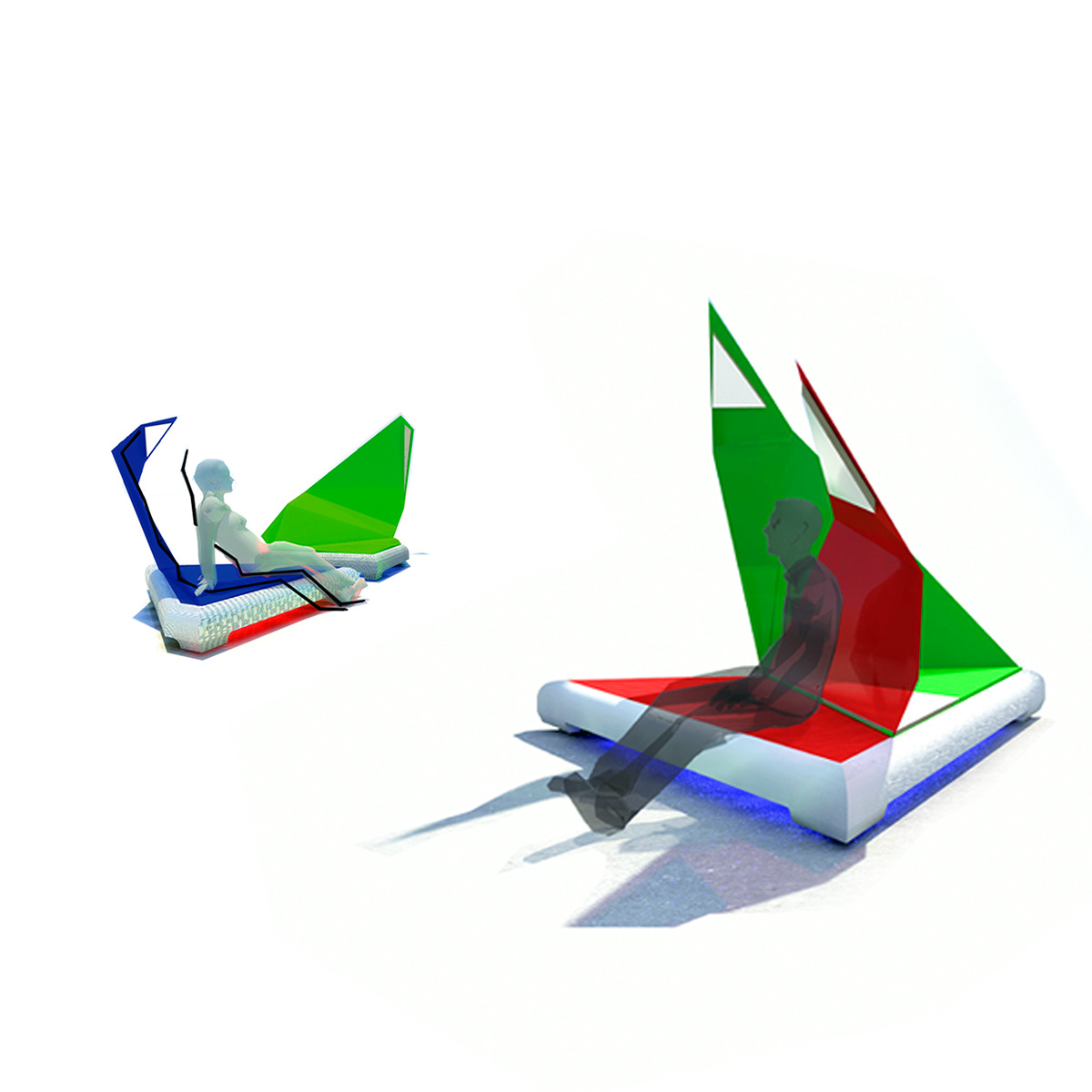 RGB. Furniture - sculpture concept