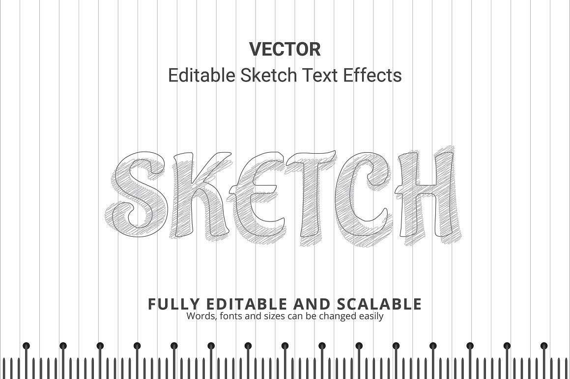 editable vector text effect effect text design textile design  creativemarket photoshopaction Editable Vector