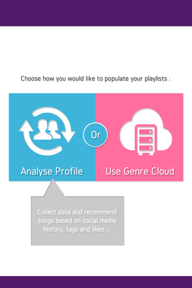 UI ux mobile musicapp mood cloud playlists