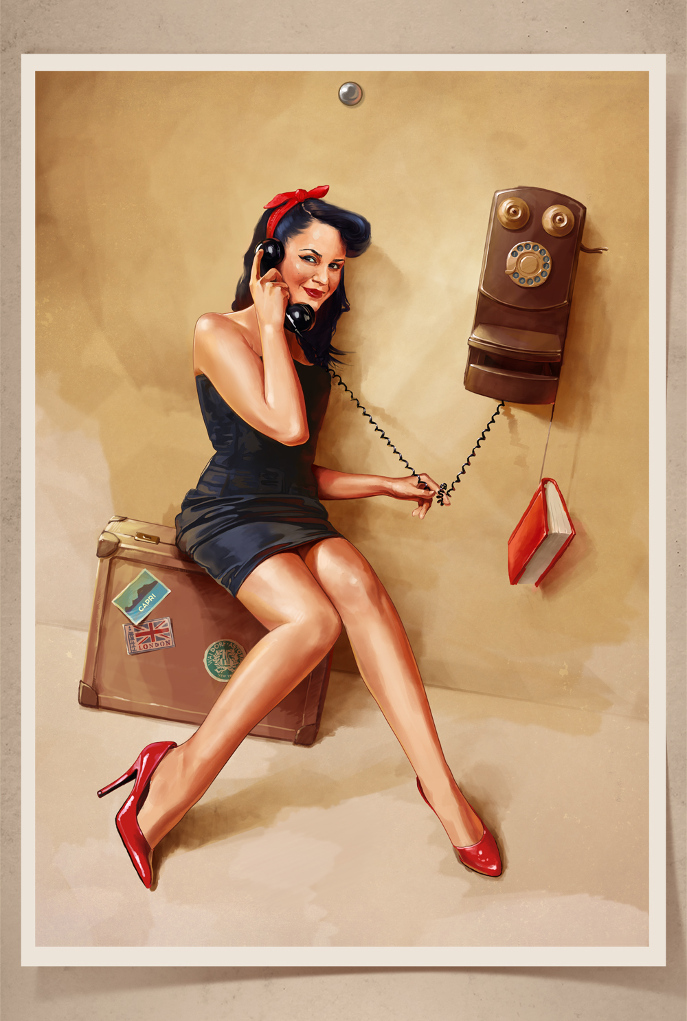 pinup girl phone Travel legs face book