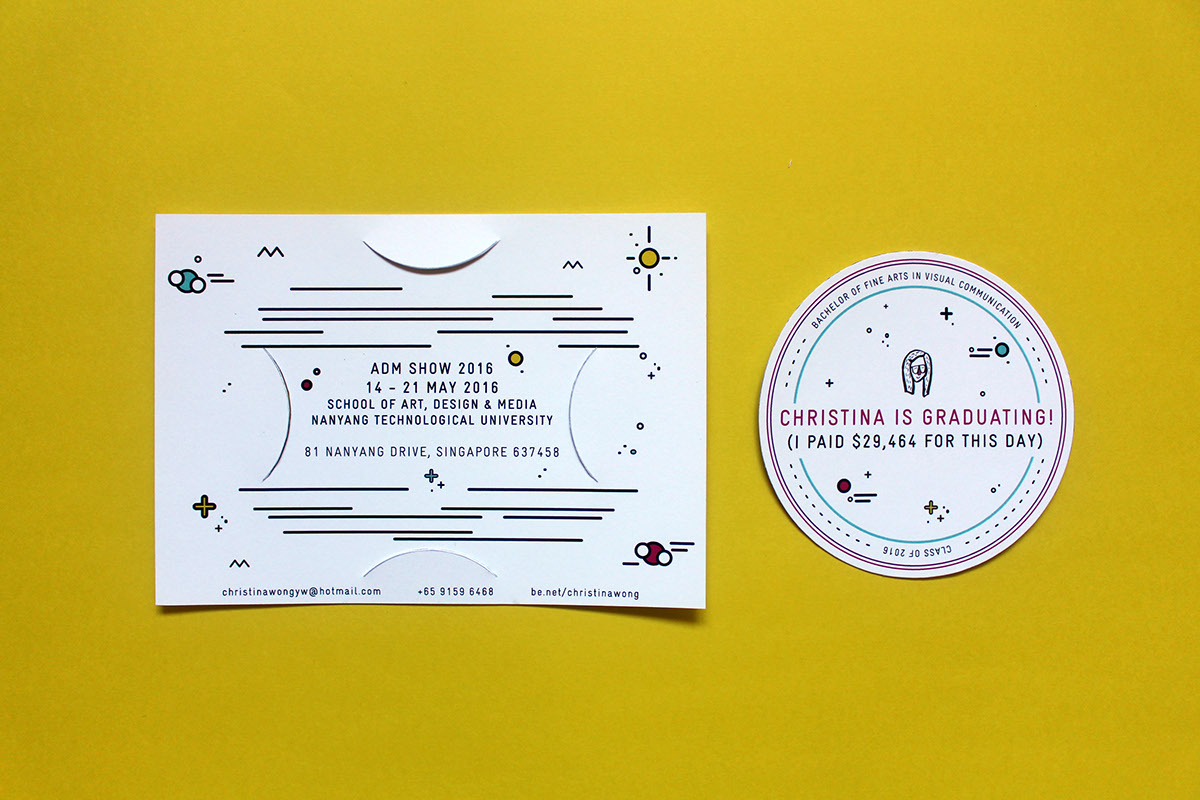 invite Invitation graduation vector line art icons coaster functional card