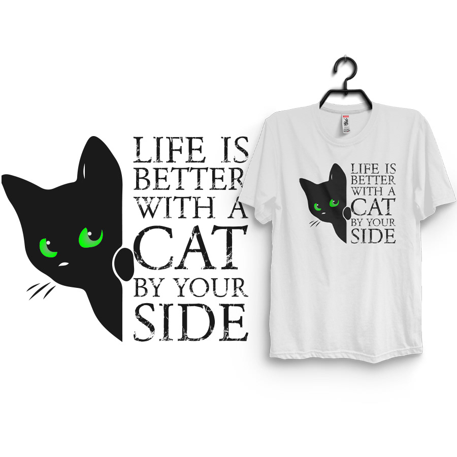 Cat T-shirt Design cat t-shirt Cat animal t shirt design typography   T Shirt T-Shirt Design t-shirts Tshirt Design