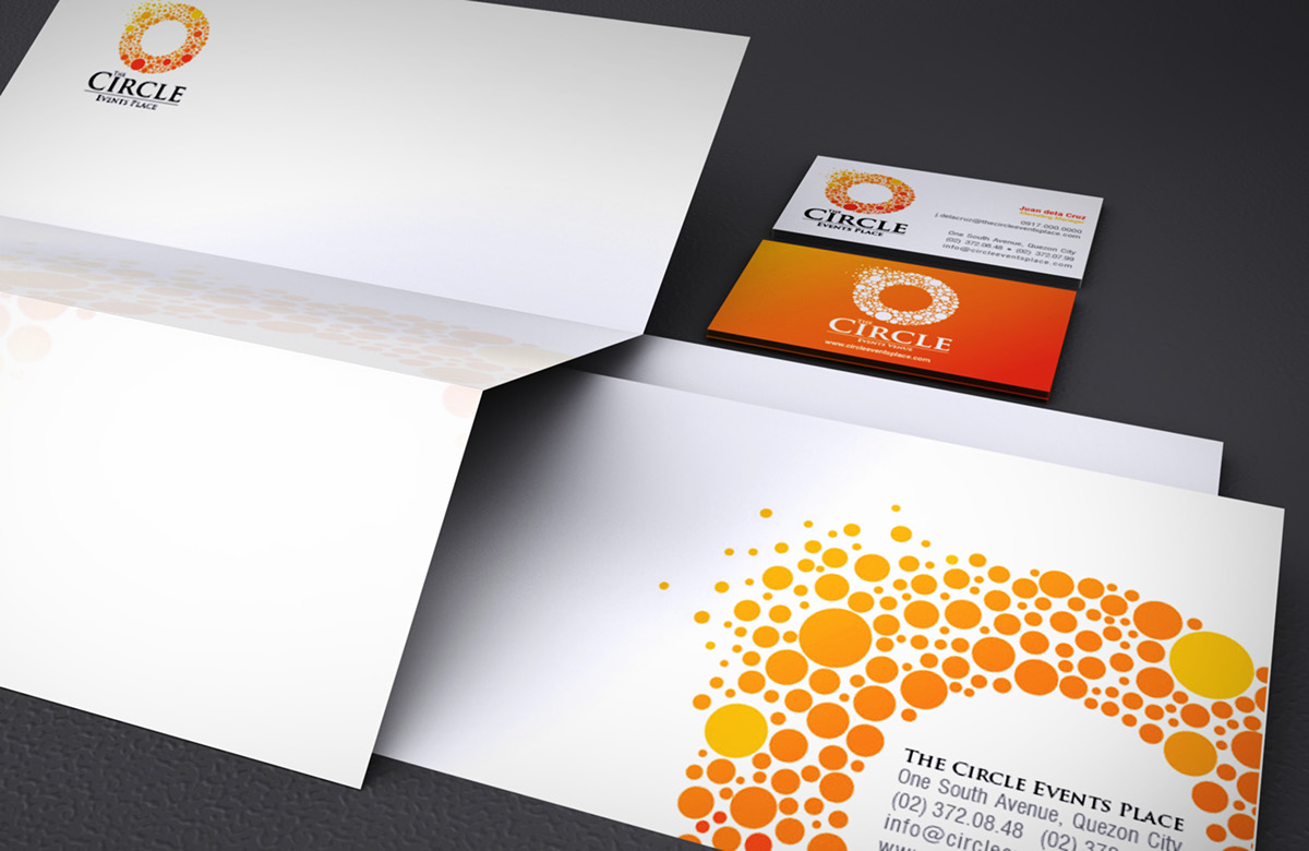 Corporate Identity logo orange flyer Events circle place stationary brochure clever bug bobby galvez modern print creative direction