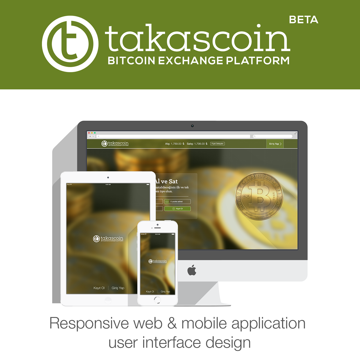 Takascoin Beta (Bitcoin exchange platform) on Behance