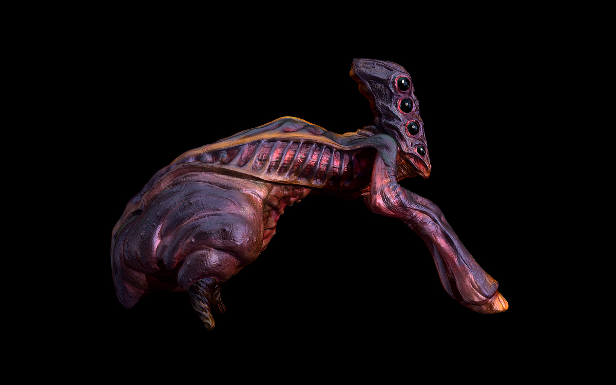 Zbrush alien Sci Fi science fiction Character creature anatomy