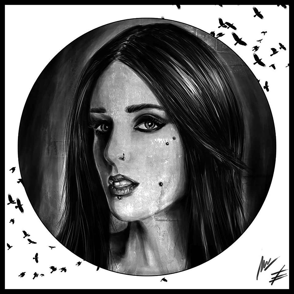 suicidegirl death tattoo horror skull girl portraits